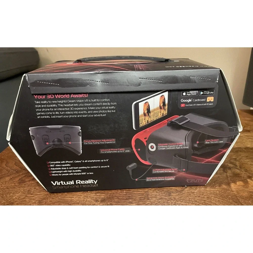 Tzumi Dream Vision Virtual Reality Smartphone Headset New Open Box